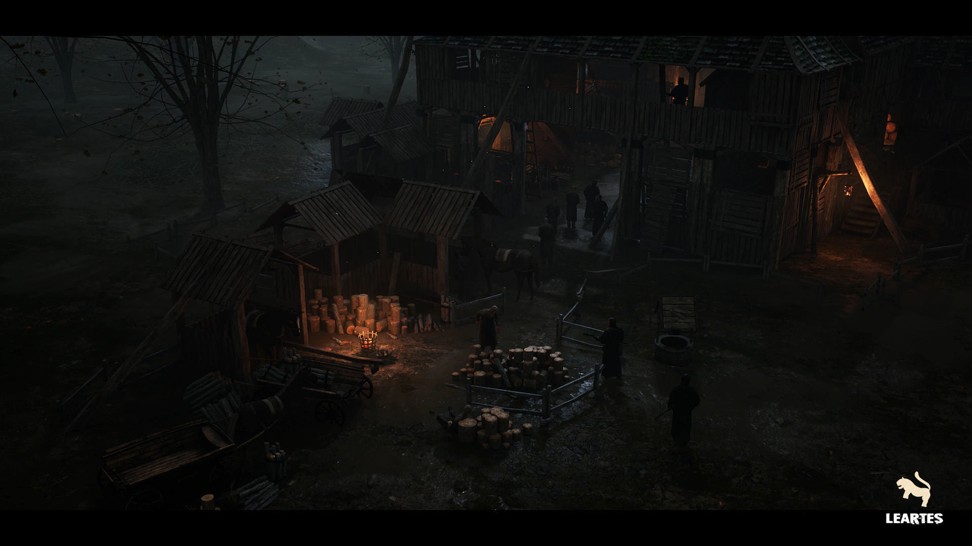 Dark Medieval Environment Megapack Modular with Full Interiors Low-poly 3D model_4