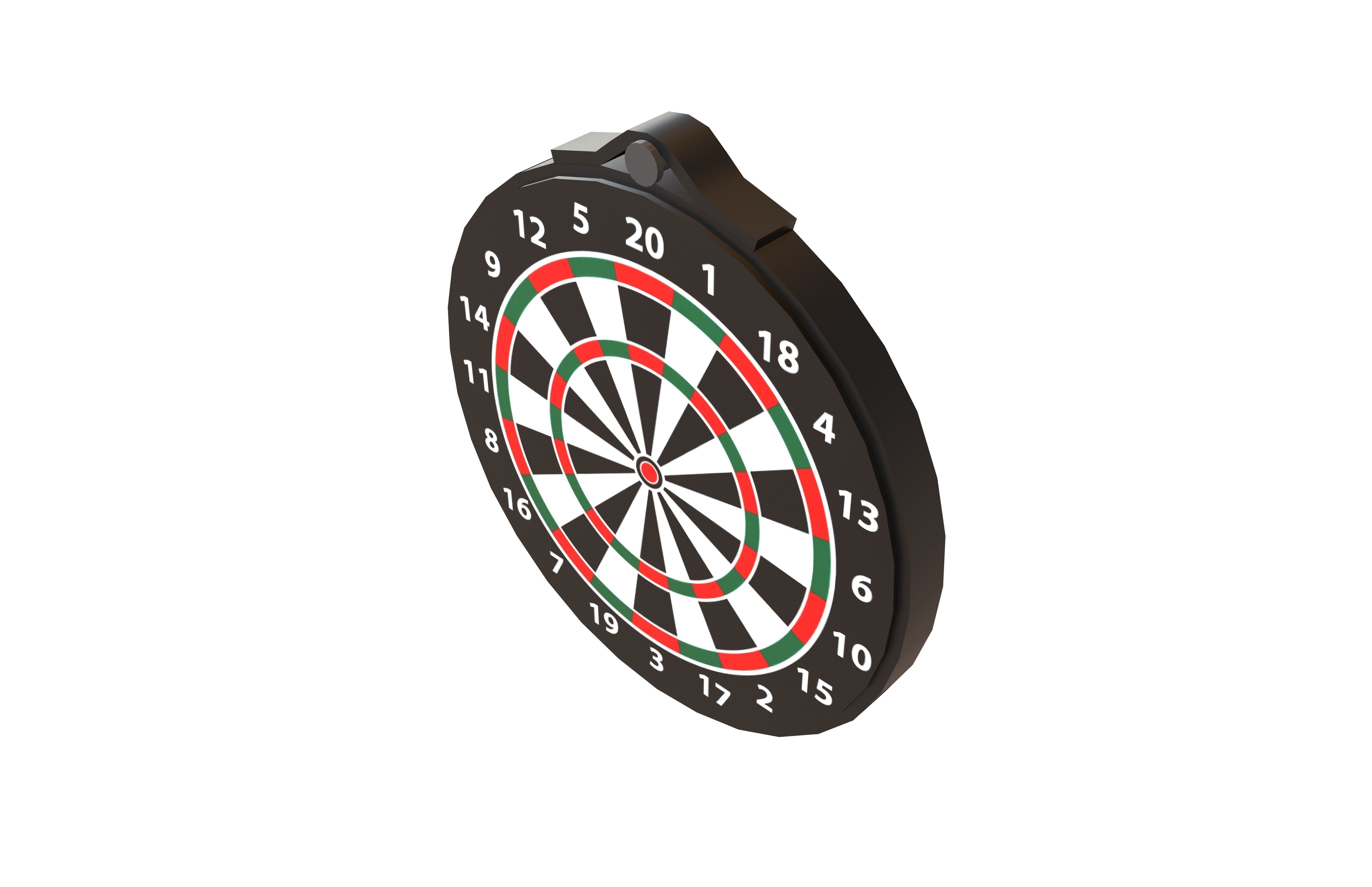 Range Bullseye v2 001 Low-poly 3D model_3