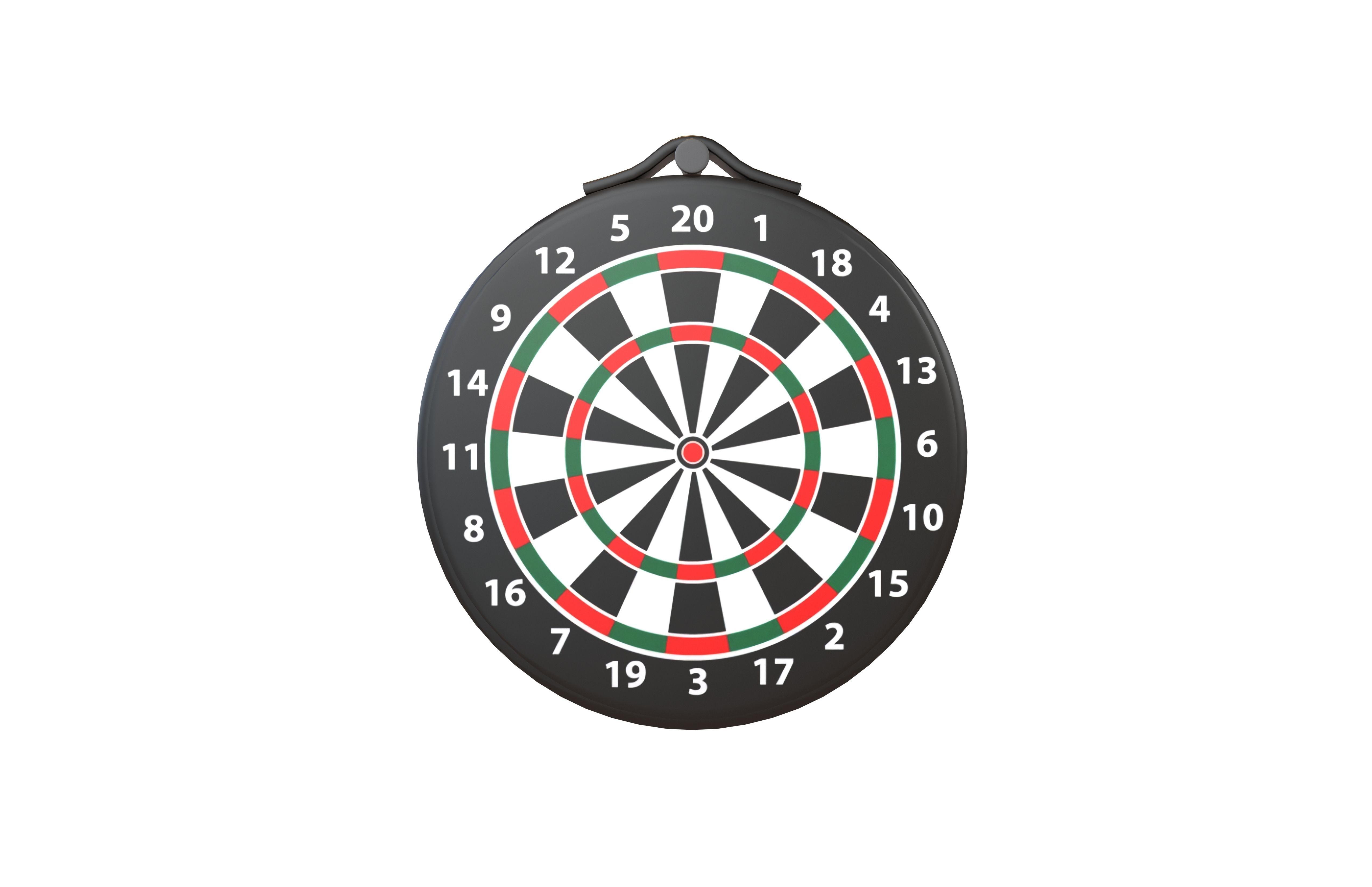 Range Bullseye v2 002 Low-poly 3D model_3