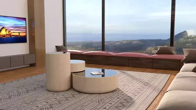 Mountain House - Full Interior Scene 3D model