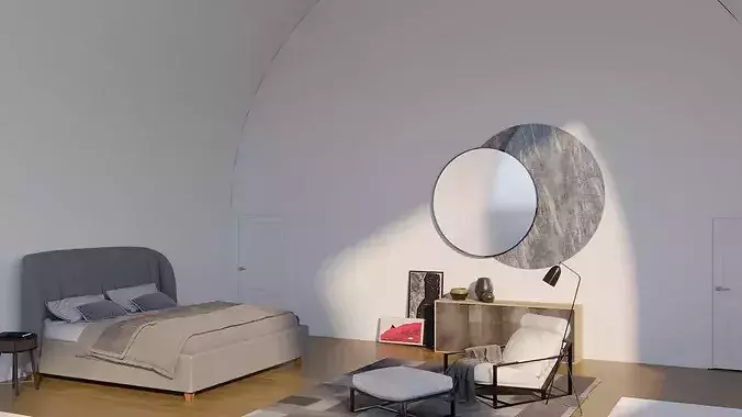 Mountain House - Full Interior Scene 3D model 3