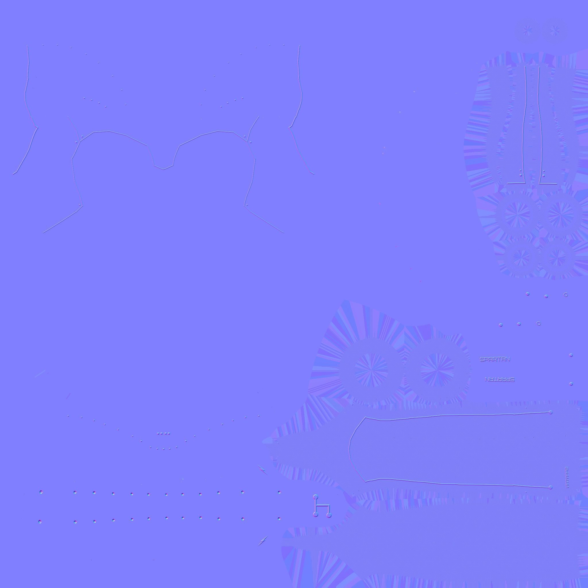 SciFi Spartan Helmet 01 White Blue - Character Design Low-poly 3D model_22