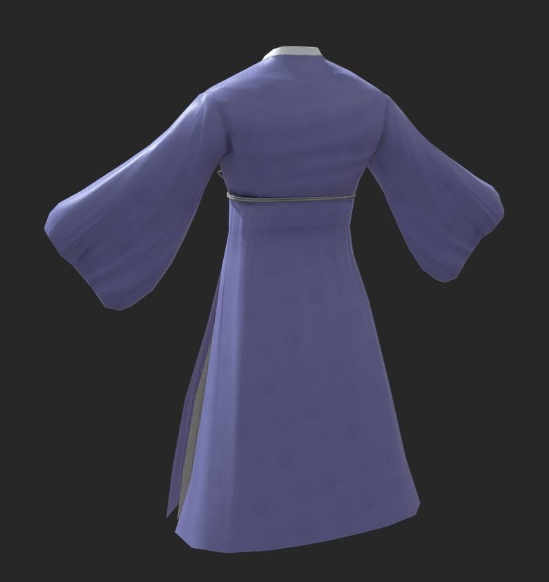 Korean Traditional Clothes Han-bok 3D model_1