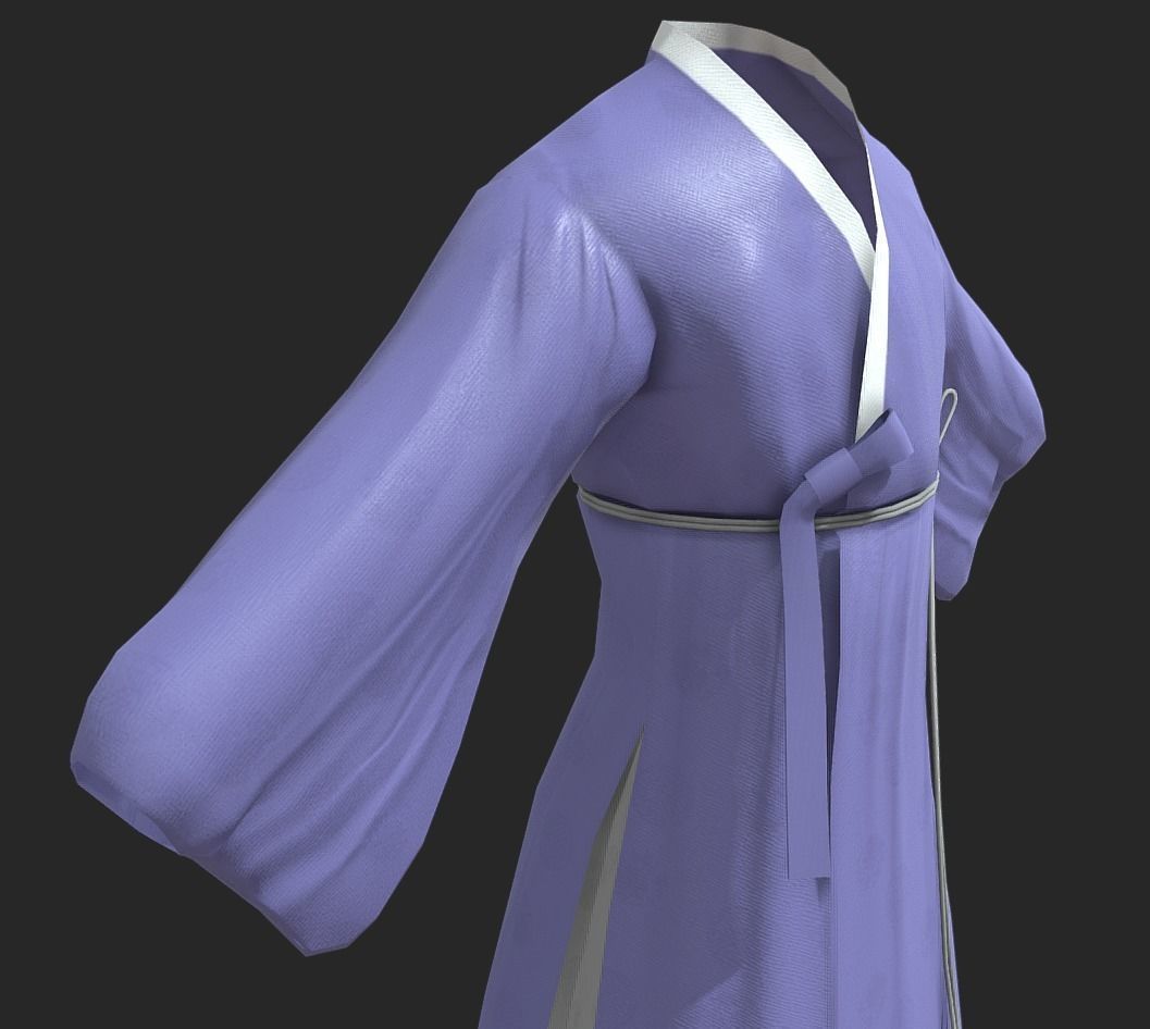 Korean Traditional Clothes Han-bok 3D model_2
