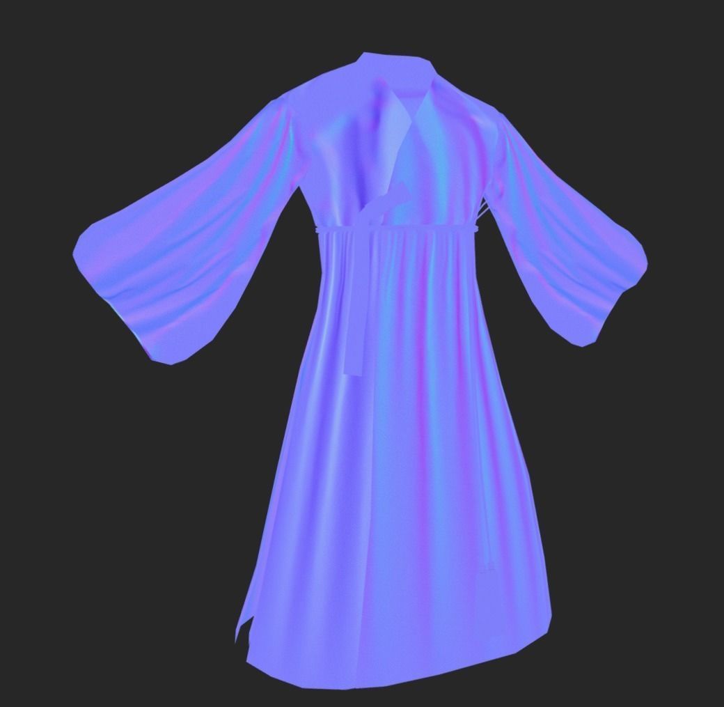Korean Traditional Clothes Han-bok 3D model_6