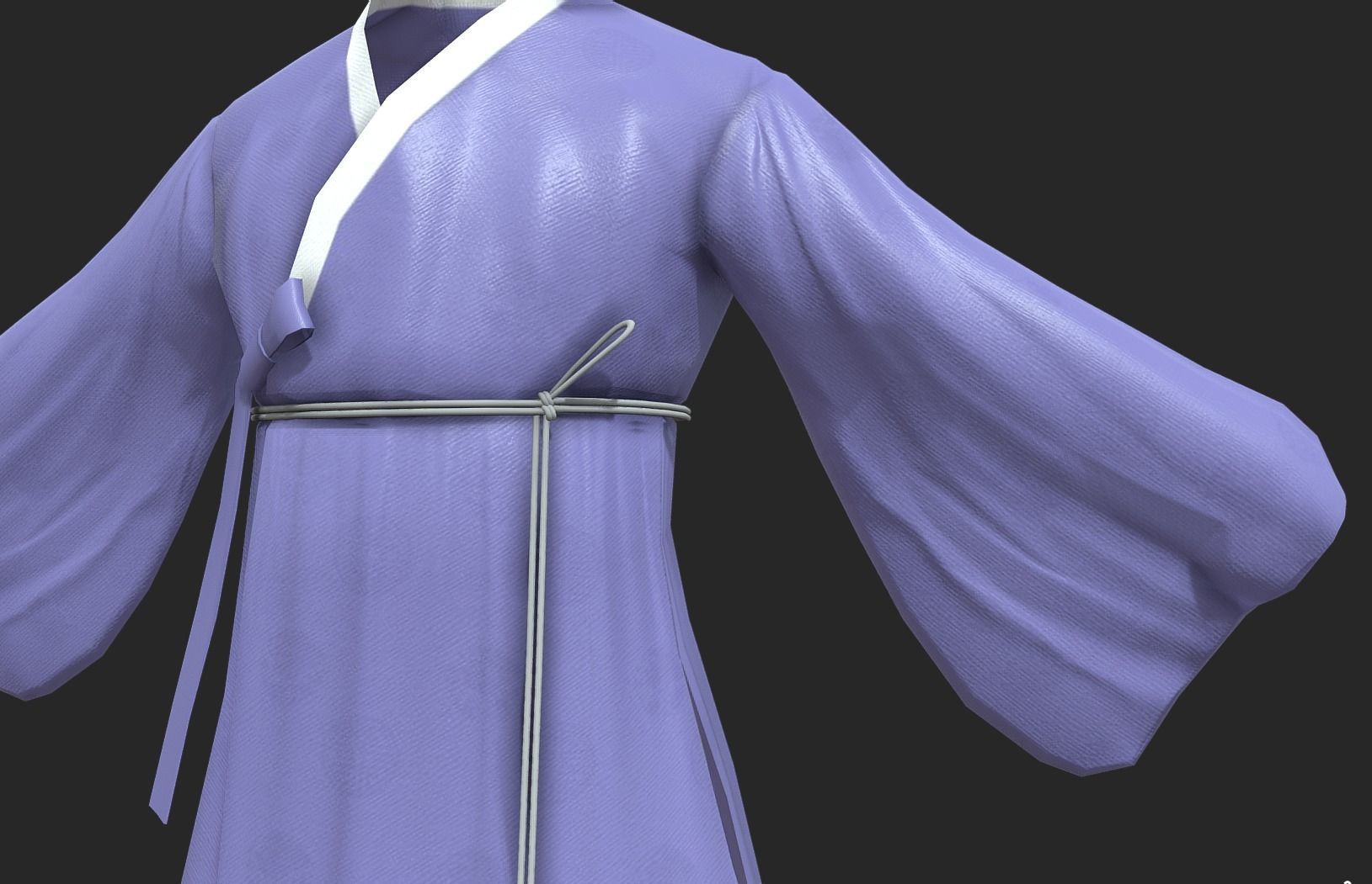 Korean Traditional Clothes Han-bok 3D model_3