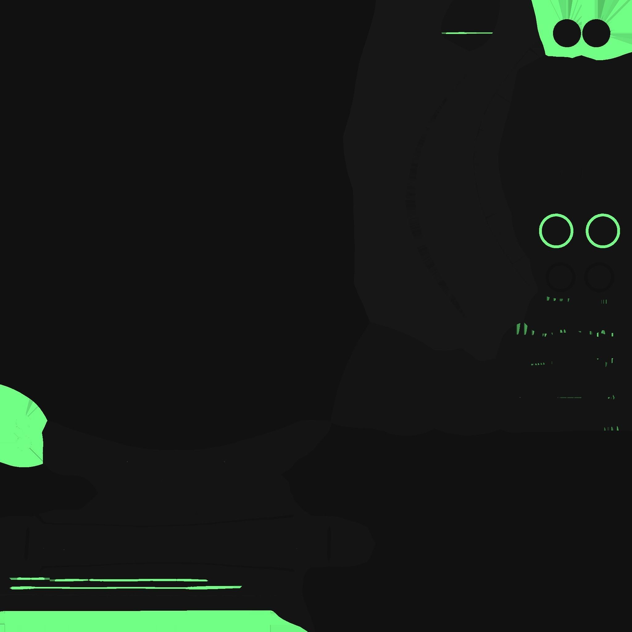 SciFi Spartan Helmet 04 Black Green - Character Design Low-poly 3D model_18