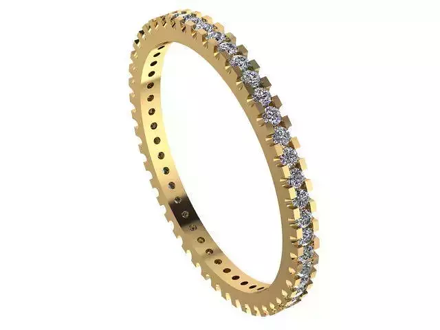 French cutting diamond ring