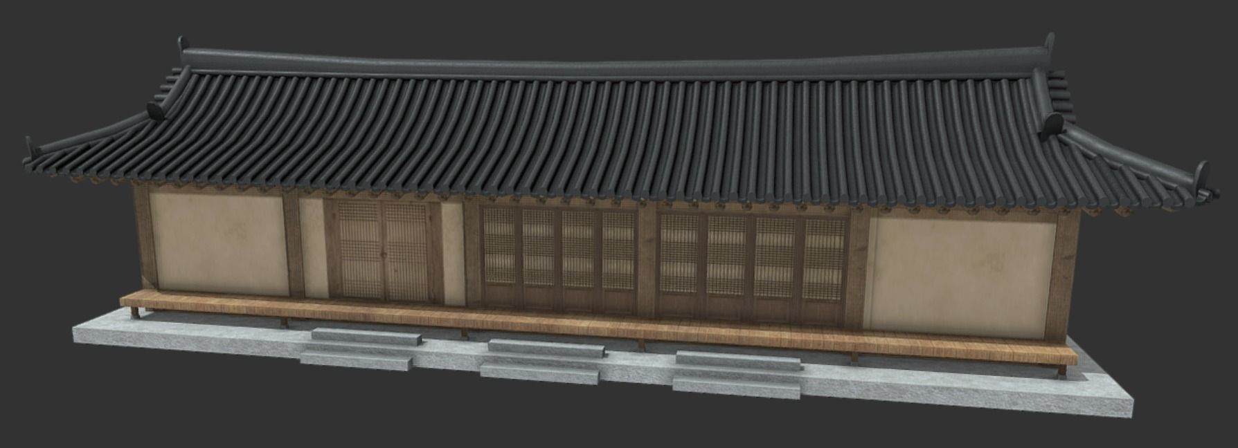 Korean Traditional House Hanok 3D model_1