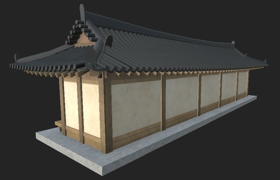 Korean Traditional House Hanok 3D model_2