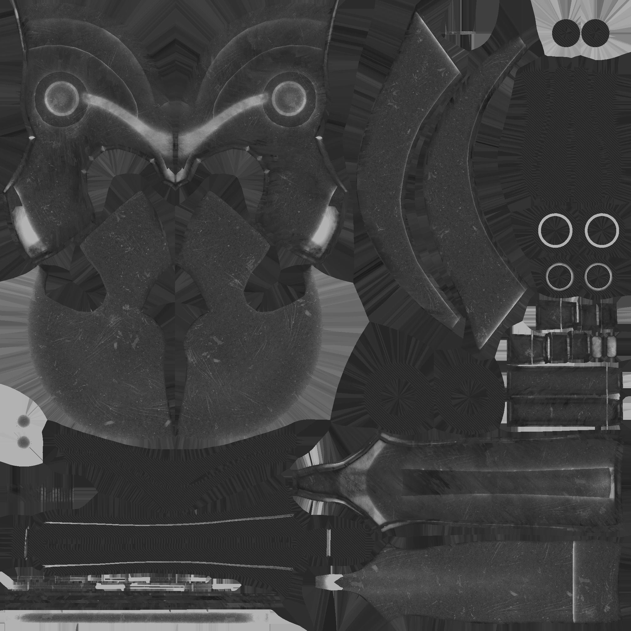 SciFi Spartan Helmet 08 Gold - Character Design Low-poly 3D model_22