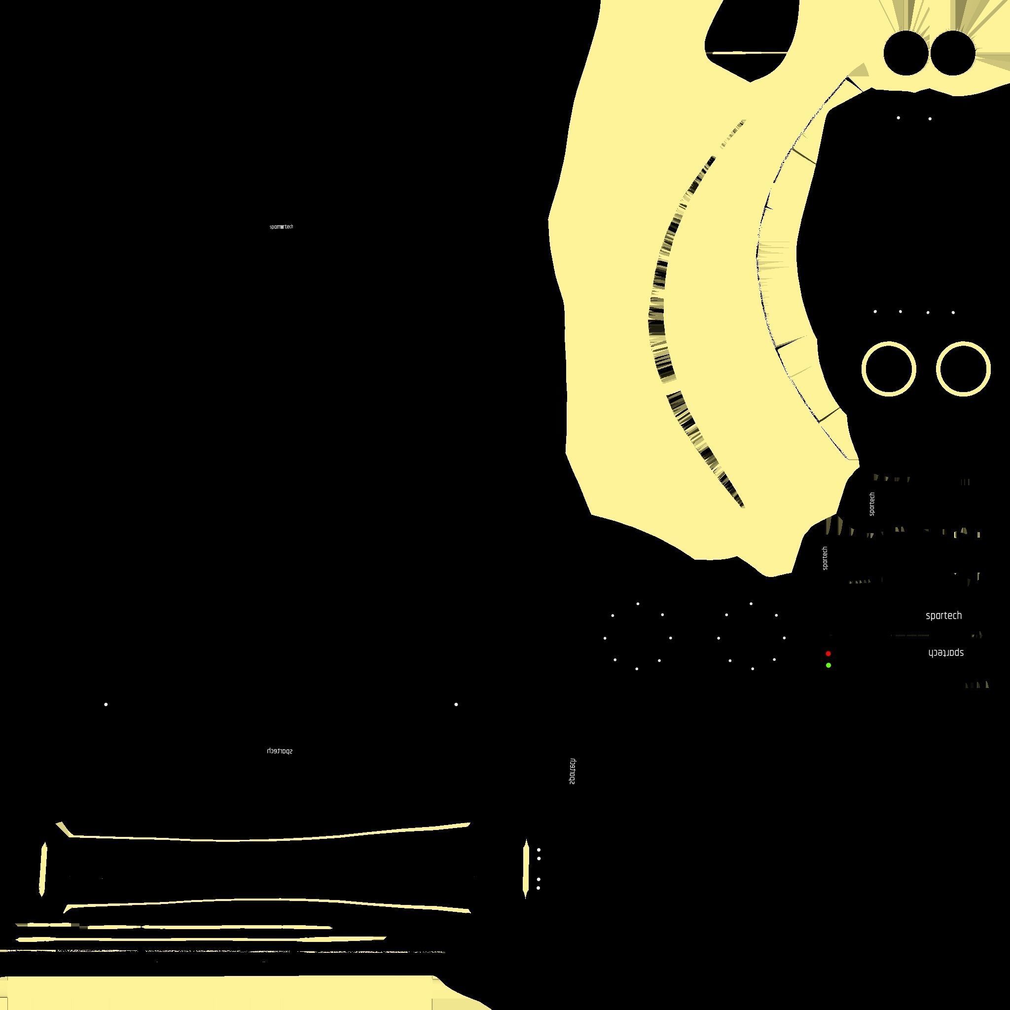 SciFi Spartan Helmet 08 Gold - Character Design Low-poly 3D model_17