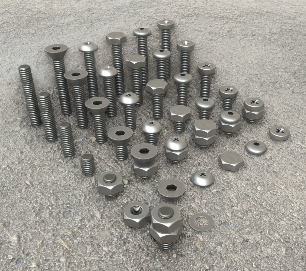 Nut and Bolt Package 4 Basic Version   Low-poly 3D model_6