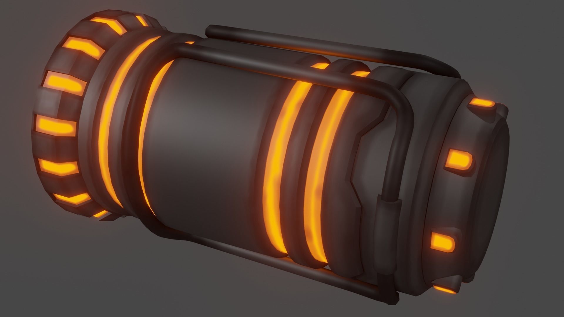 Sci-fi lab Capsule with energy ball Low-poly 3D model_9