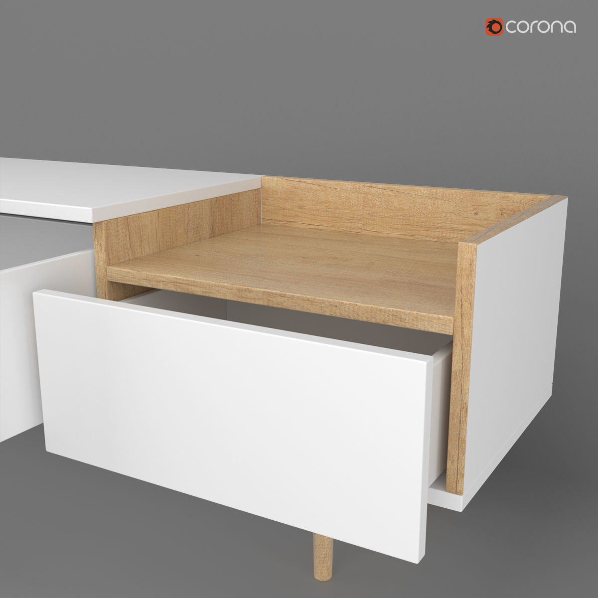 TV stand AARUP by Jysk 3D model_2