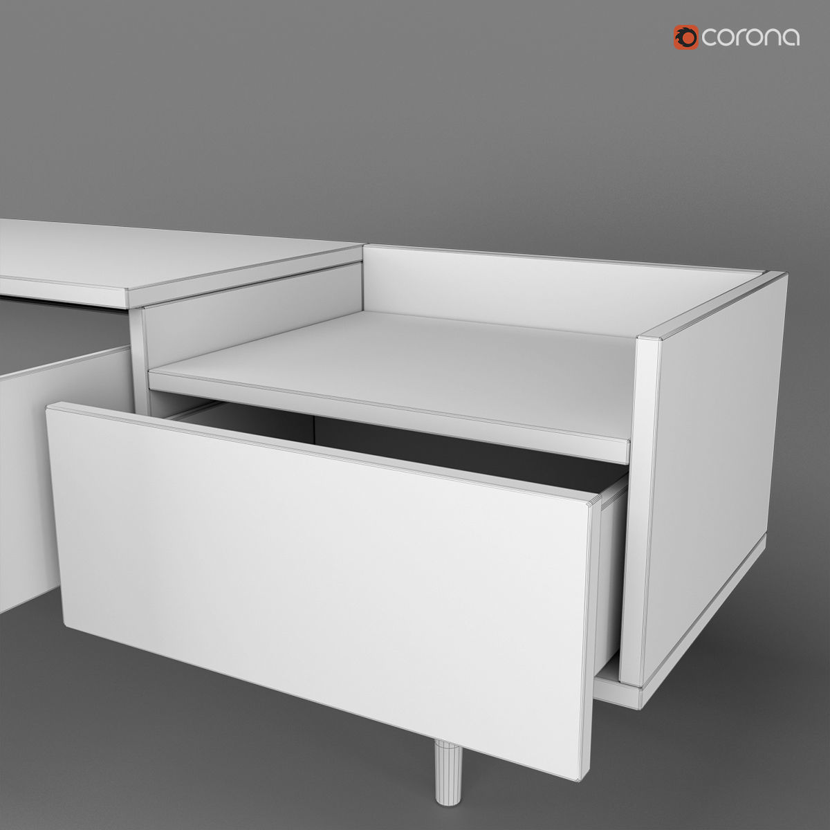 TV stand AARUP by Jysk 3D model_3