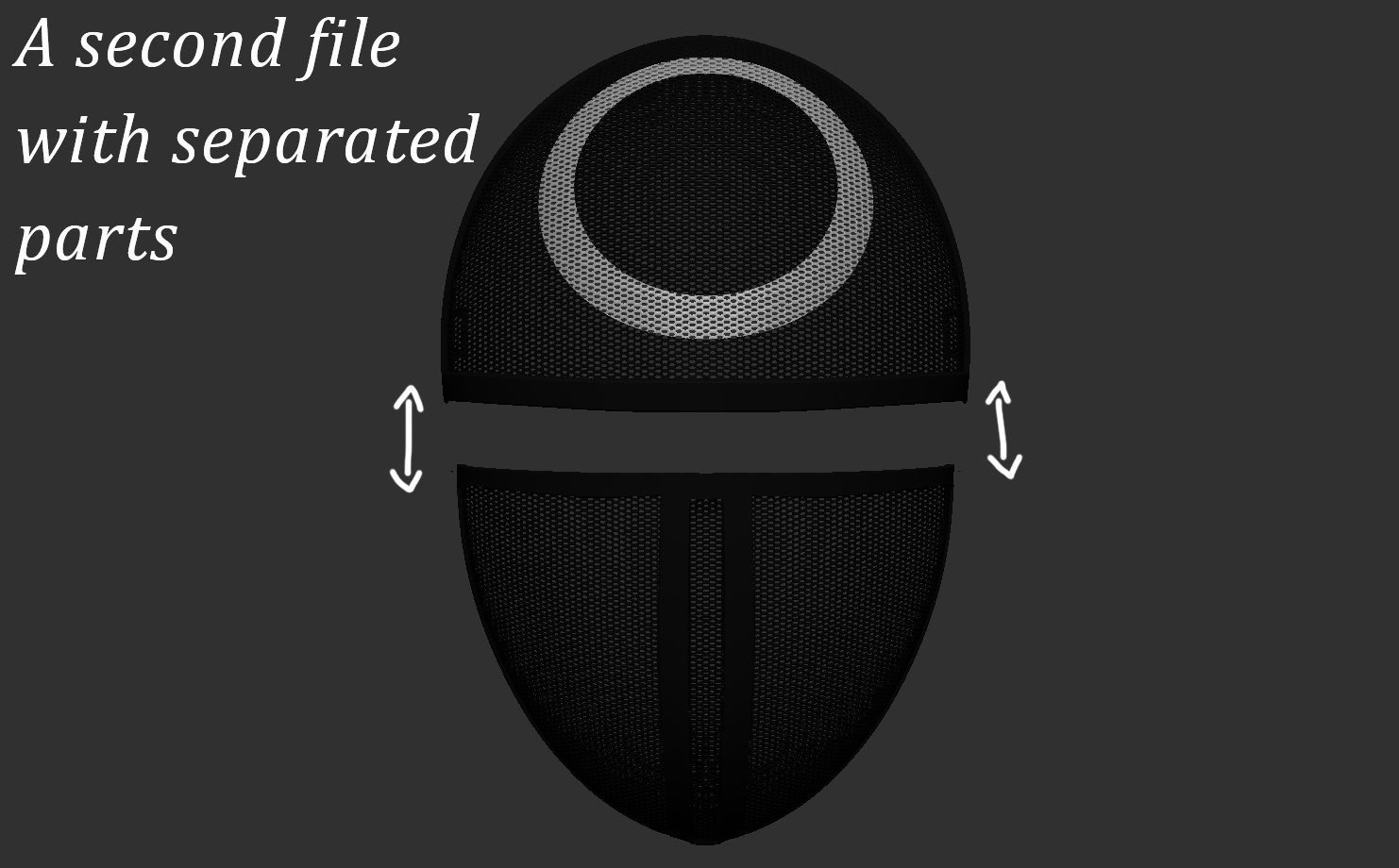 Squid Game MASK high quality 3D print model_7