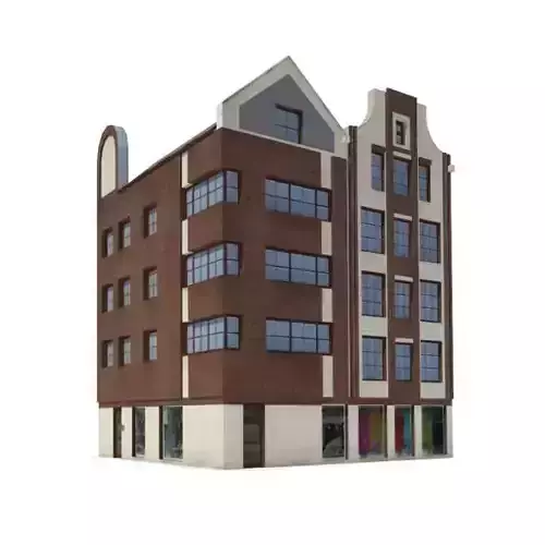 Brown City Building 3D model