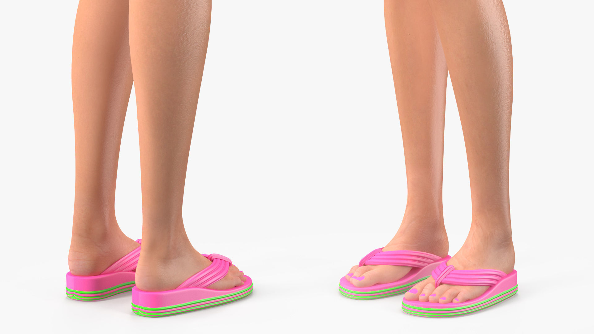 Teenage Girl Beach Outfits Rigged 3D model_31