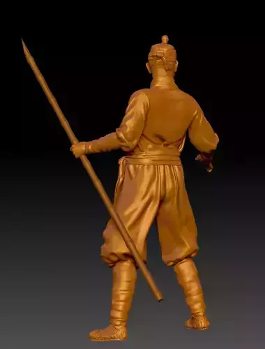 warrior man holding spear