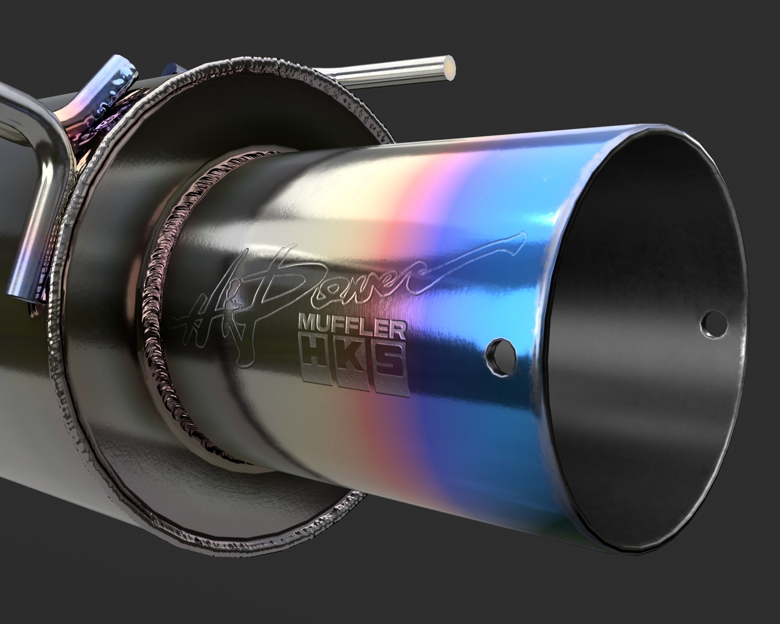 3D model HKS HiPower Muffler VR / AR / lowpoly CGTrader