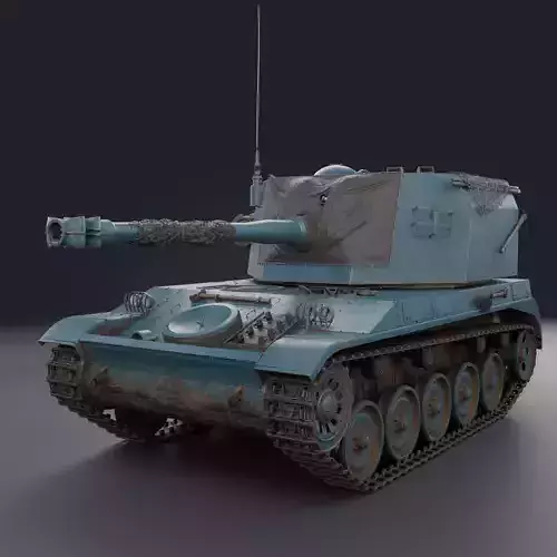 AMX-13 SPG PBR Model 3D model