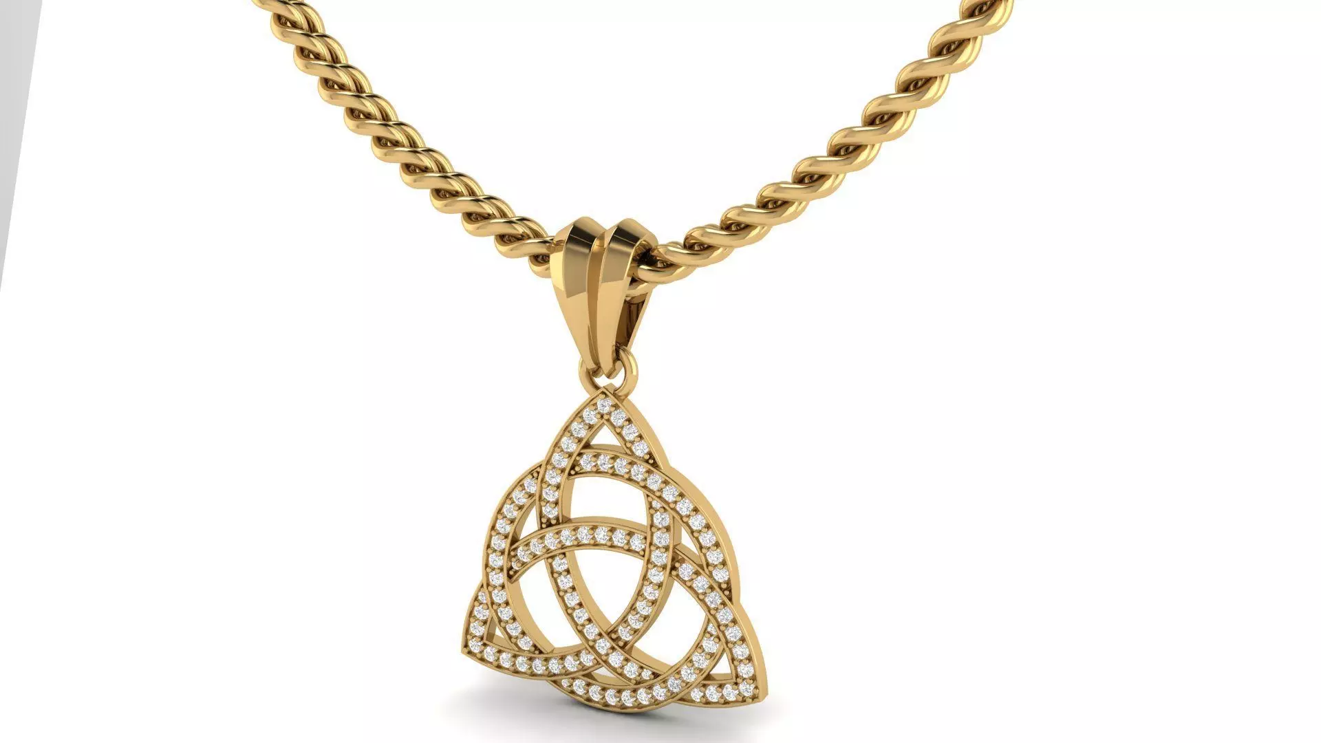 Triquetra Celta Diamond Pendant 3D print model