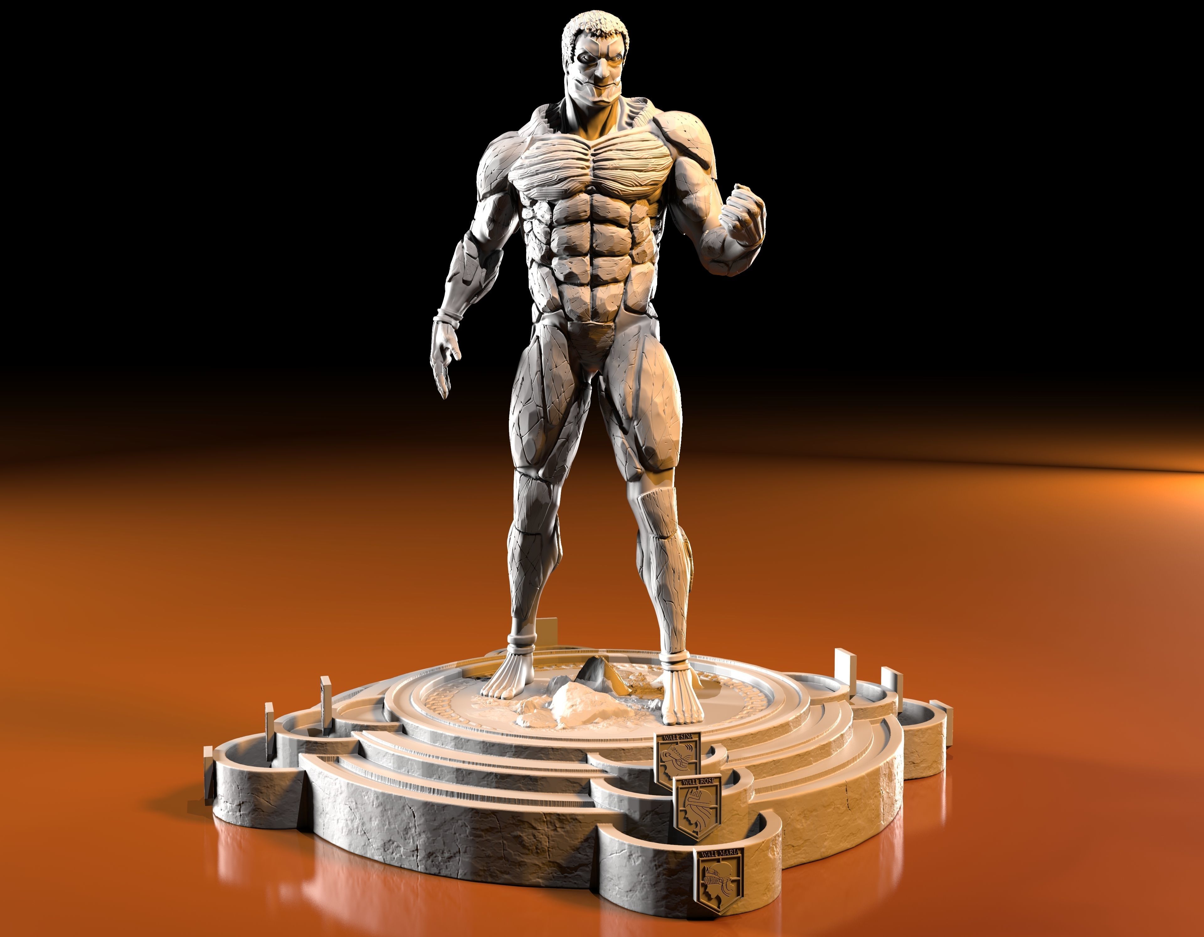 THE ARMORED TITAN STATUE 3D print model_4