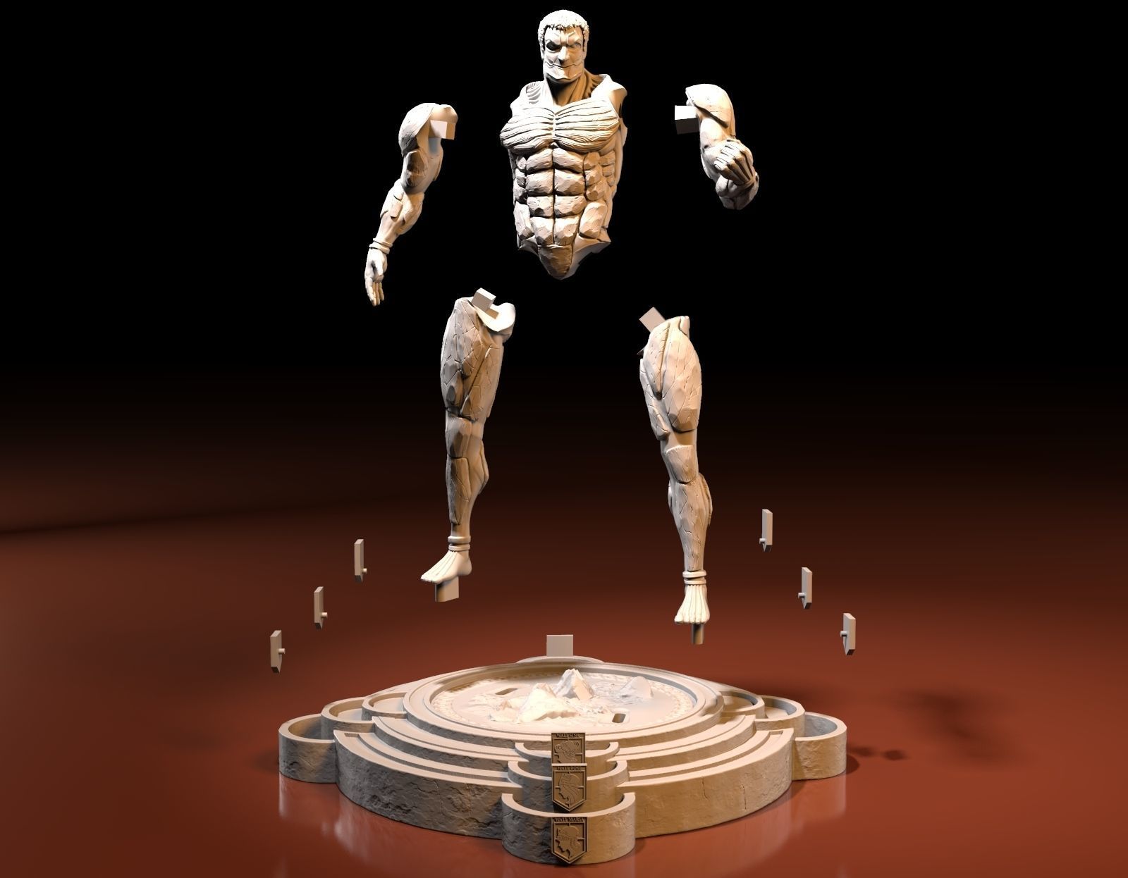 THE ARMORED TITAN STATUE 3D print model_6