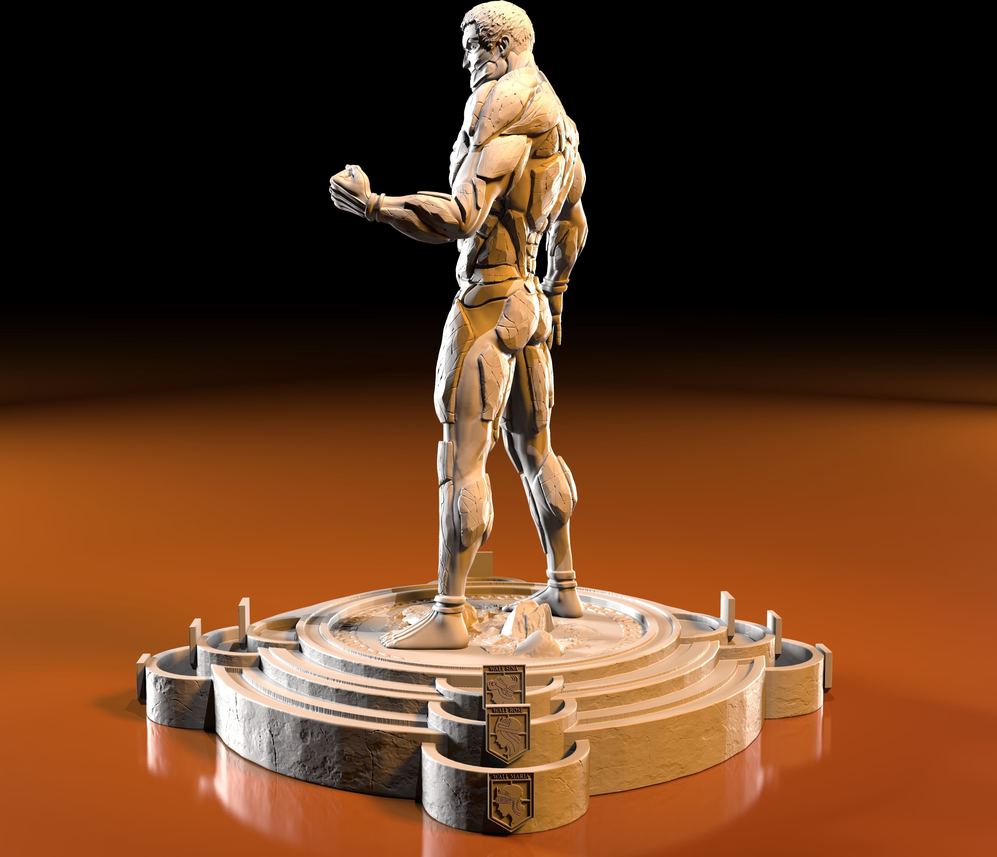 THE ARMORED TITAN STATUE 3D print model_1