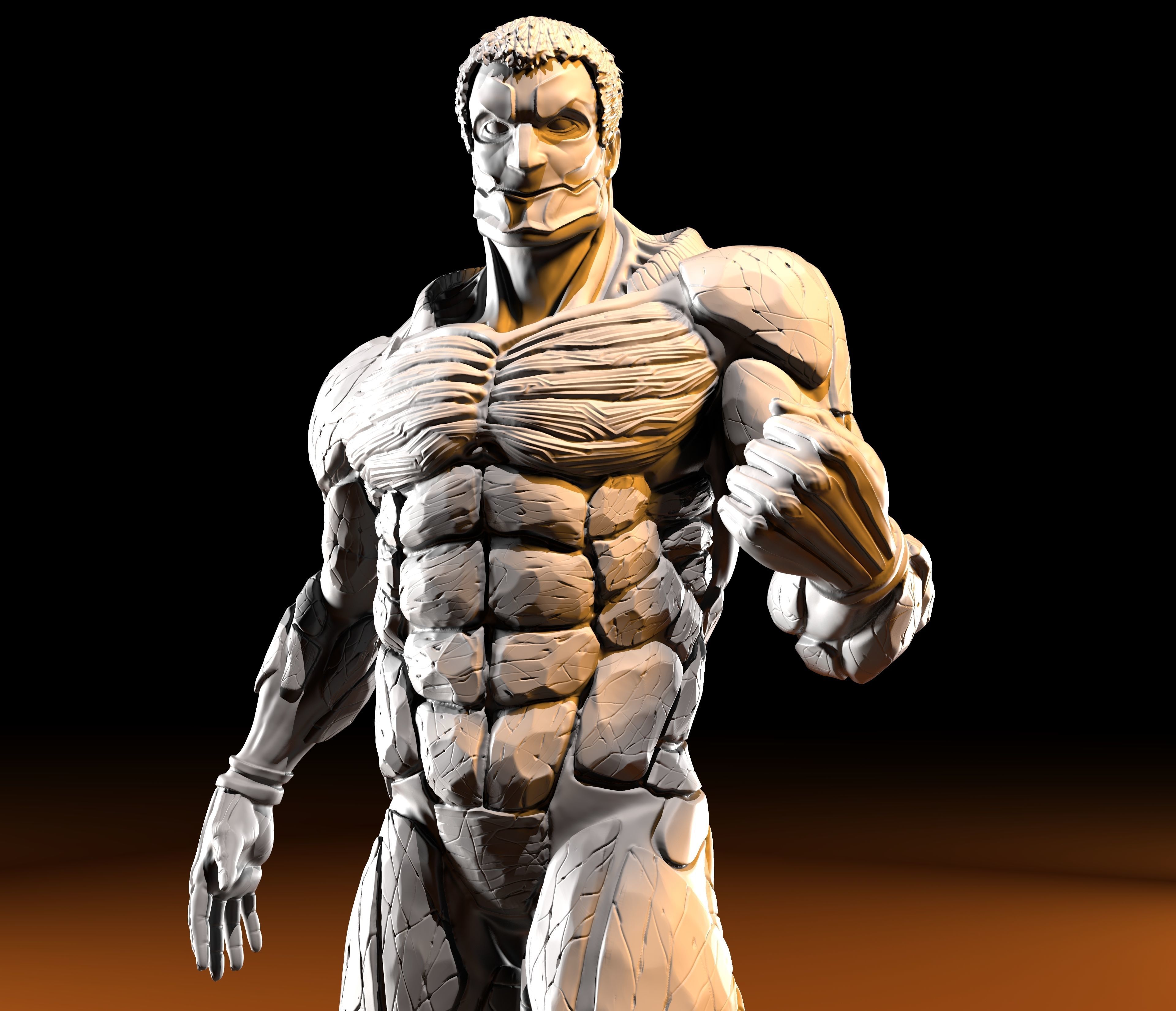 THE ARMORED TITAN STATUE 3D print model_2