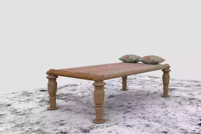 Treditional Charpai with pillows