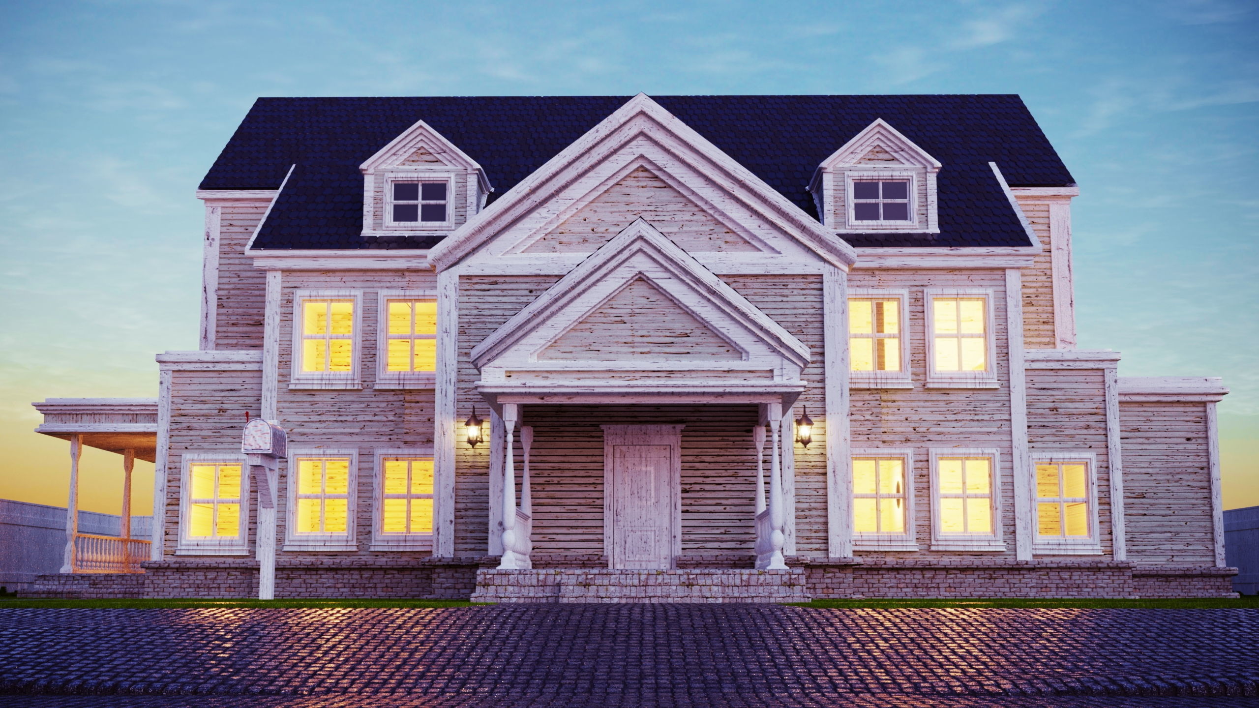 House - 3d model textured for exterior visualisations 3D model_4