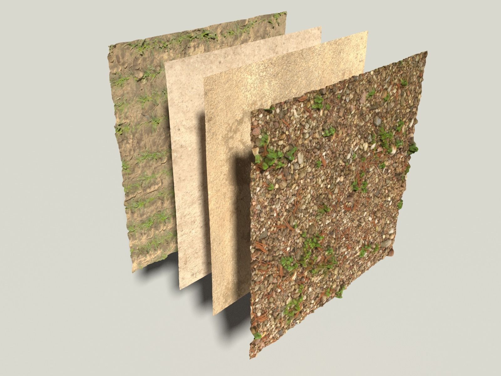 Scanned Surface Collection With 4 Piecs PLUS Dark Rock 3D model_0