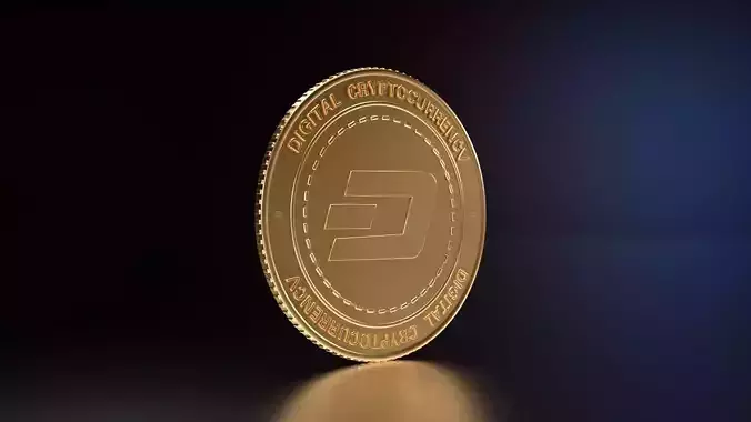 Dash coin 3D model