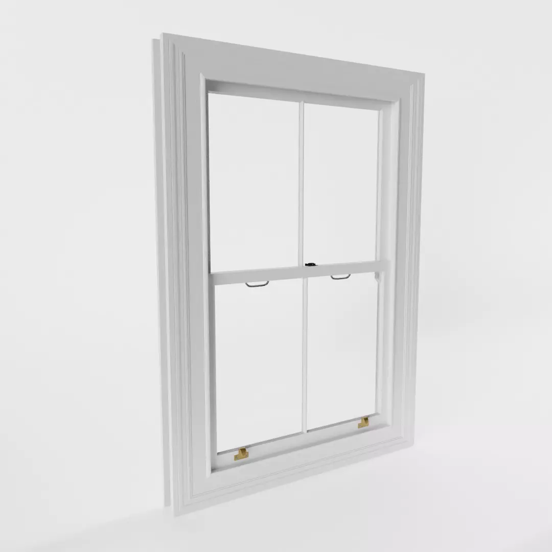 Box Sash Window 3D model_0