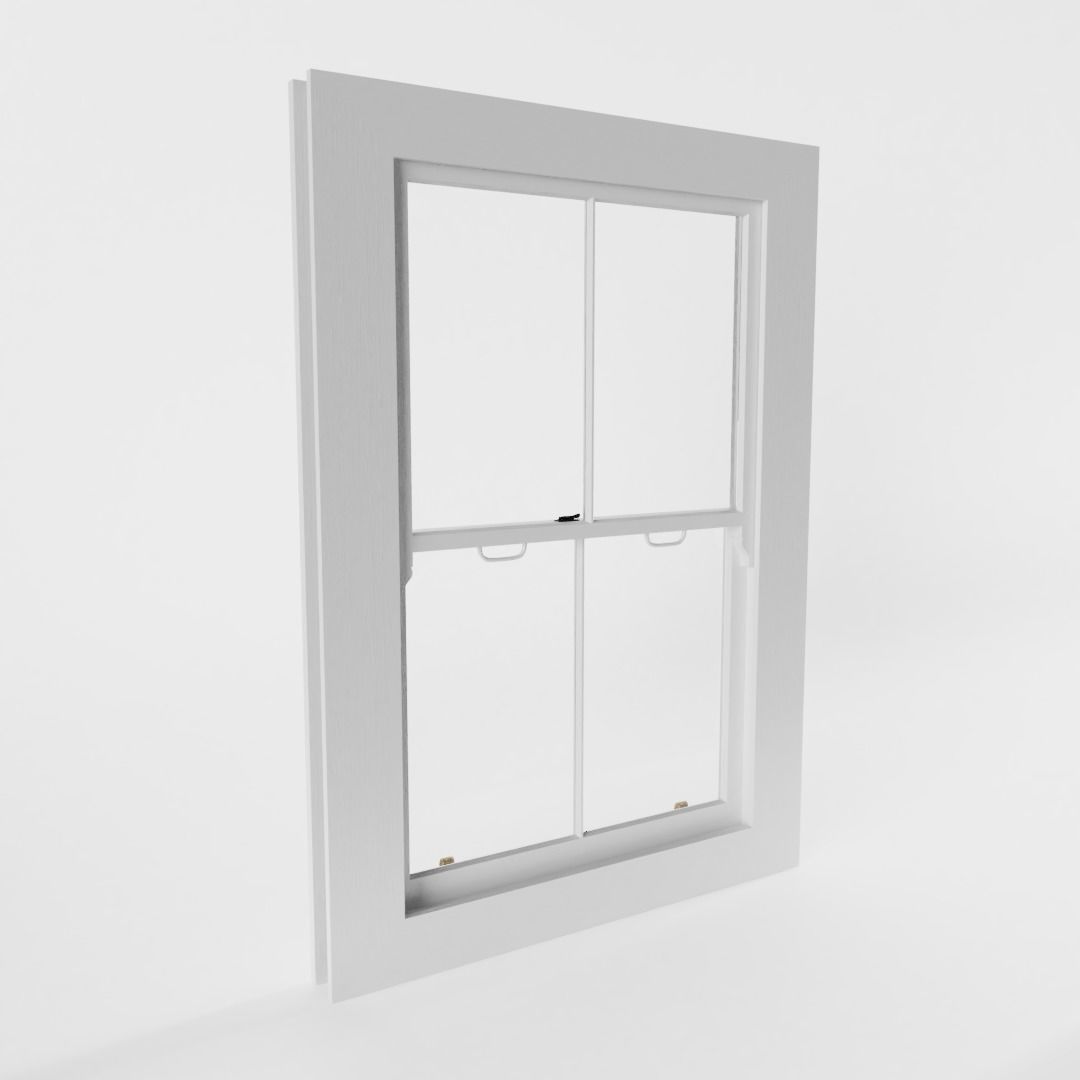 Box Sash Window 3D model_1