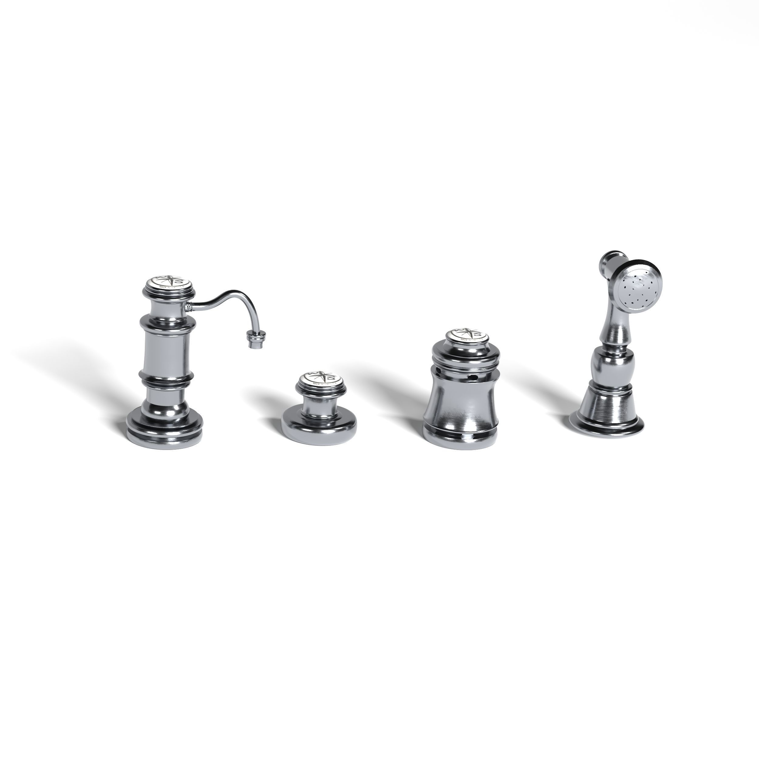 WATERSTONE KITCHEN FAUCET SET  3D model_8