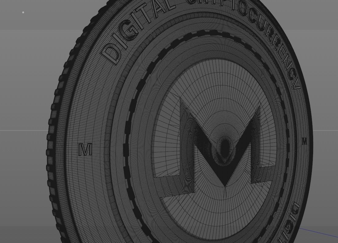 Monero coin 3D model_4