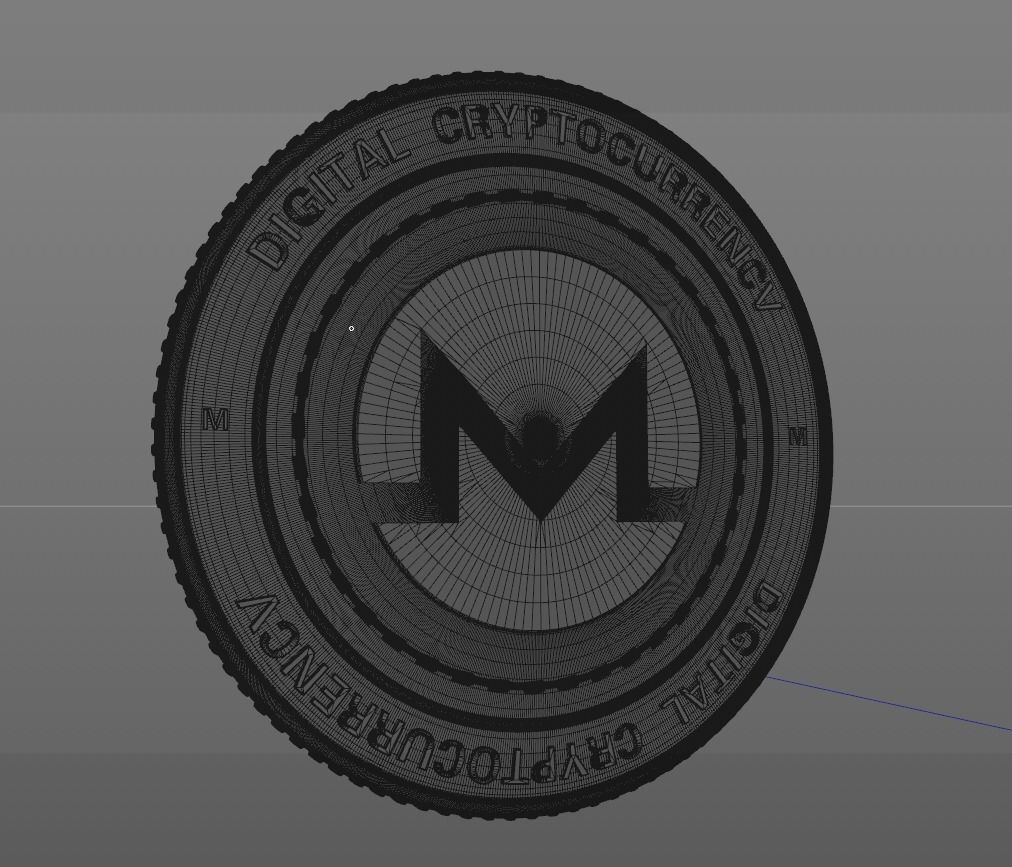 Monero coin 3D model_3