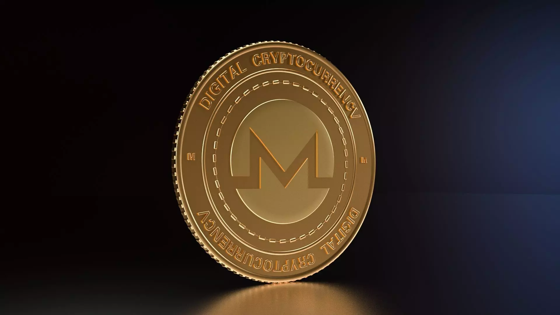 Monero coin 3D model_0