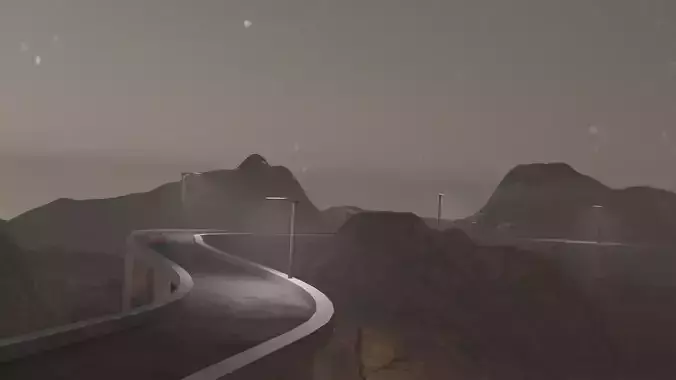 foggy and dark environment