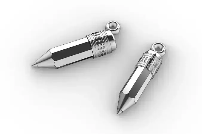 Pencil stub charm 3D print model
