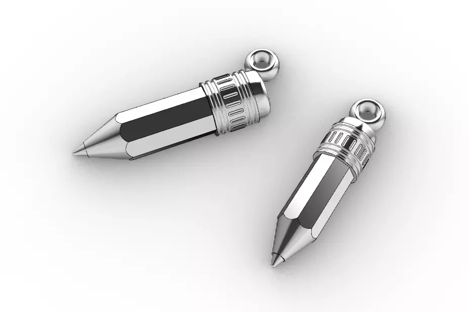 Pencil stub charm 3D print model_0