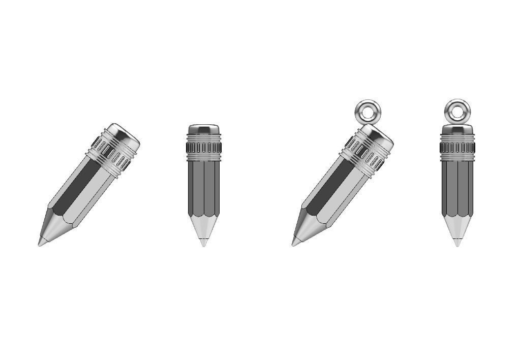 Pencil stub charm 3D print model_1