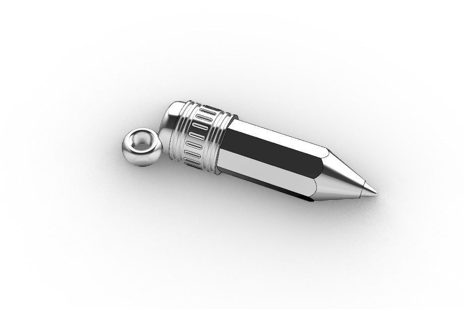 Pencil stub charm 3D print model_3