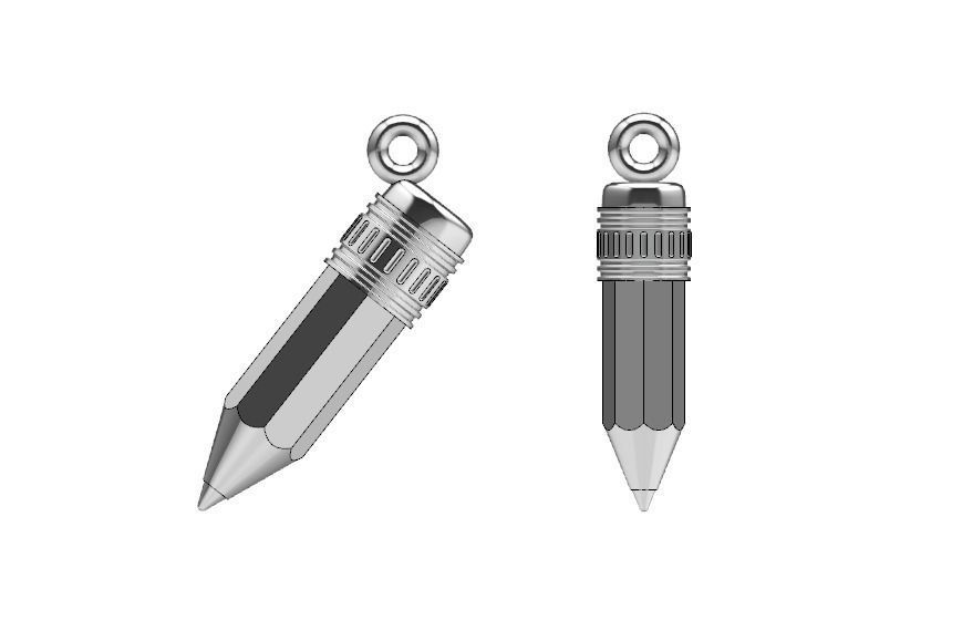 Pencil stub charm 3D print model_2