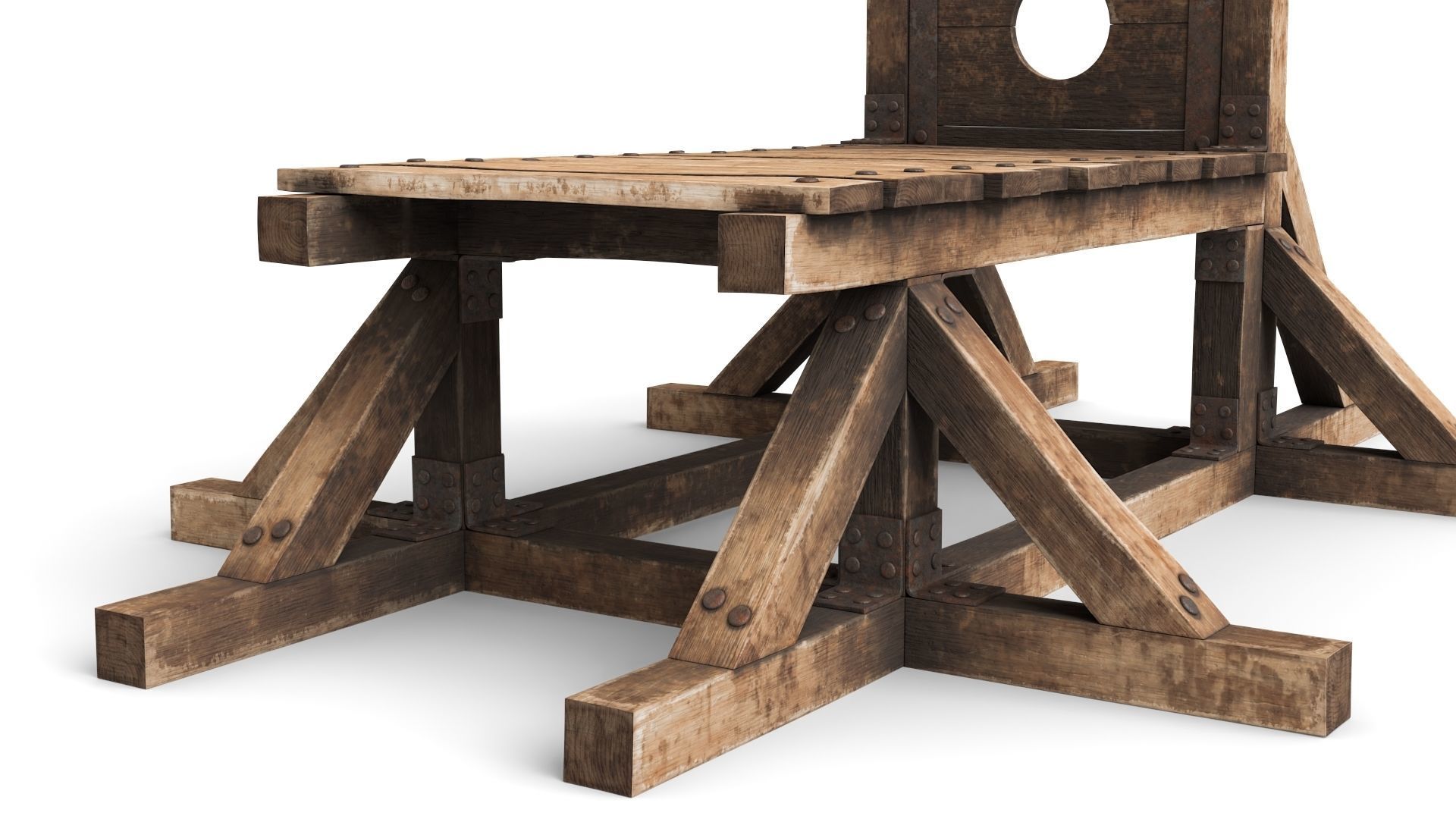 Guillotine for Execution 3D model_8