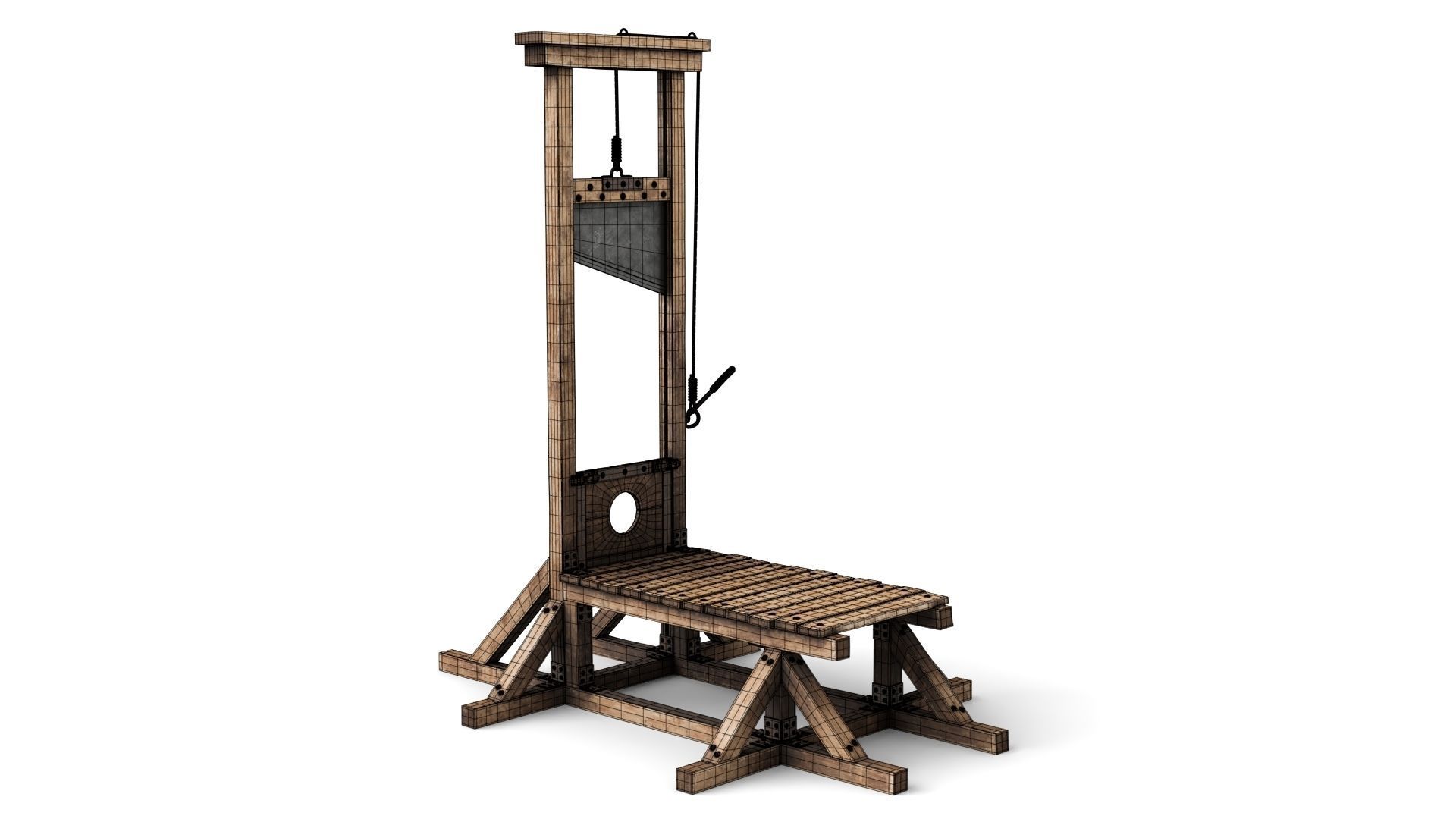 Guillotine for Execution 3D model_15