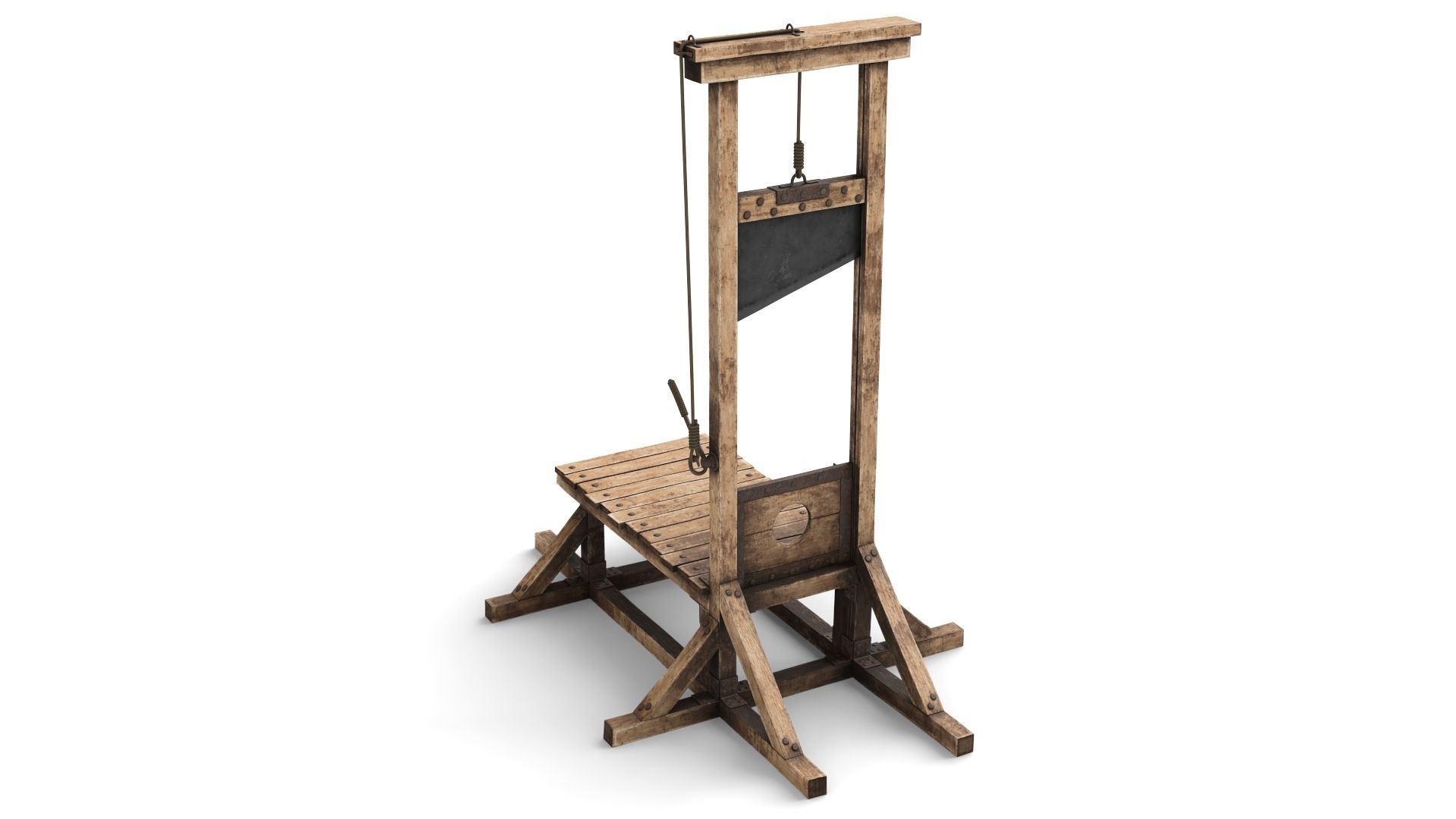 Guillotine for Execution 3D model_4